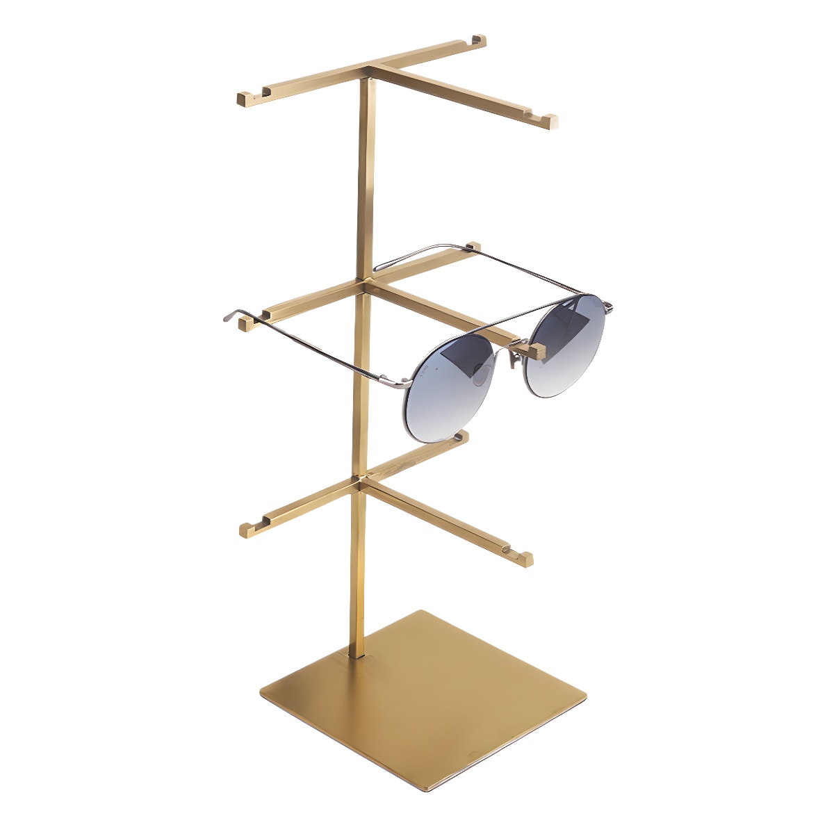 Optical display holder metal gold plated