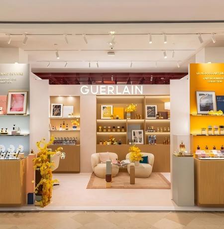 GUERLAIN apartment themed pop-up in Paris at Le Bon Marché