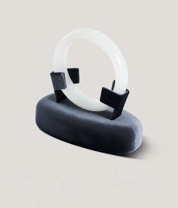 blue suede bangle stand, jewlery display props
