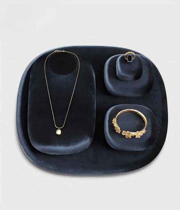 Jewelry display set, includes Neckform, ring blocks, earring stand, bangle holder